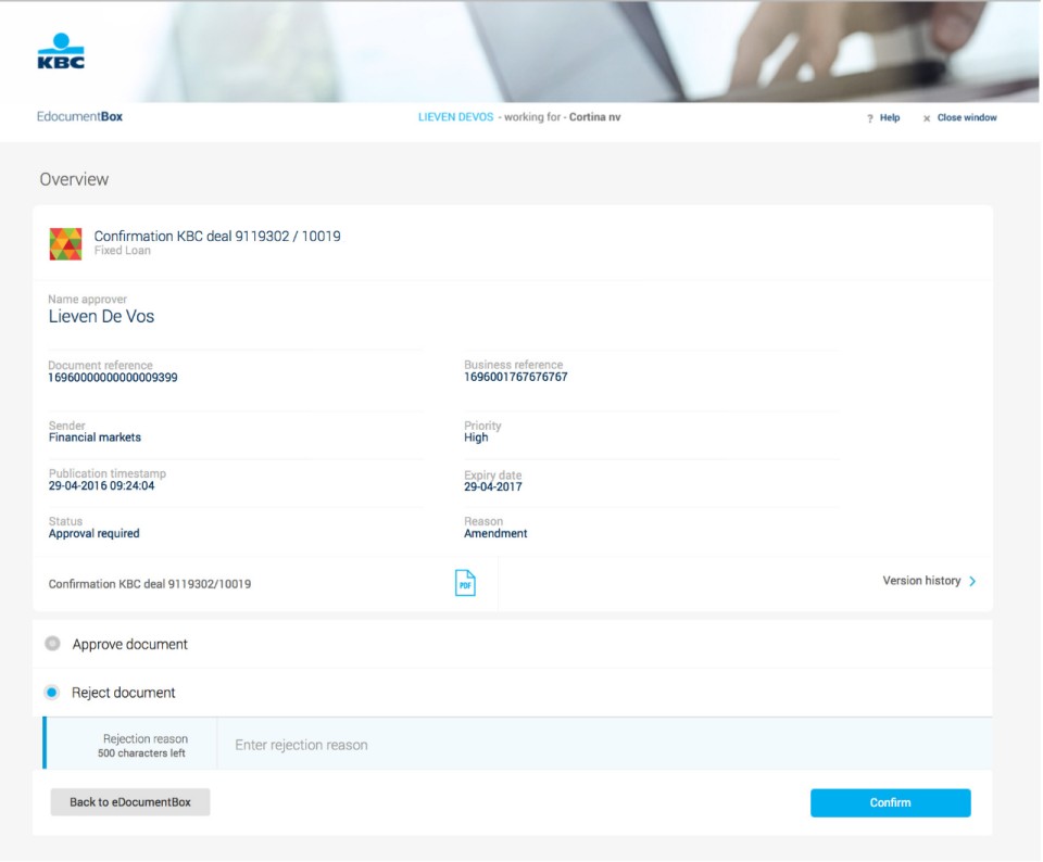 Edocumentbox Secure Storage Of Your Bank Documents Kbc