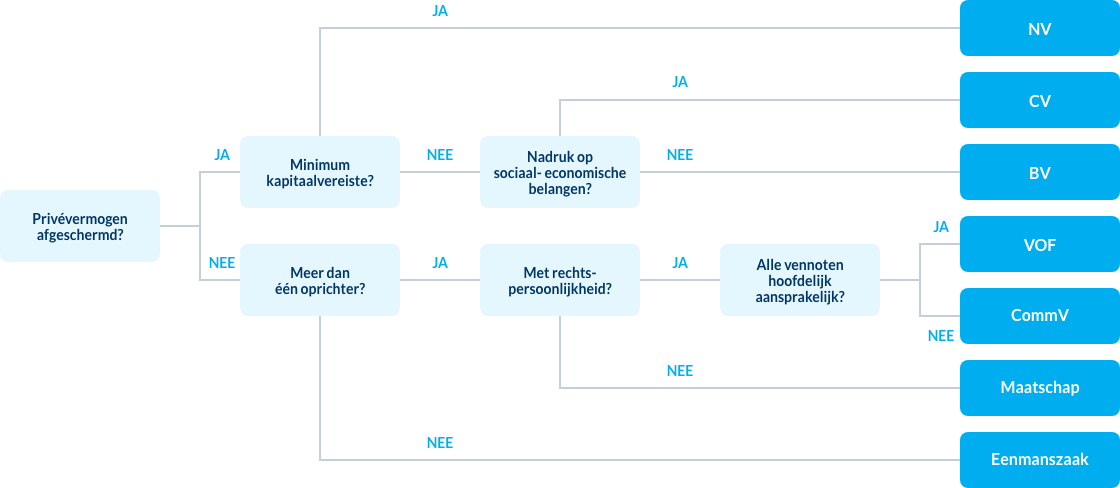 welke ondernemingsvorm kiezen infographic