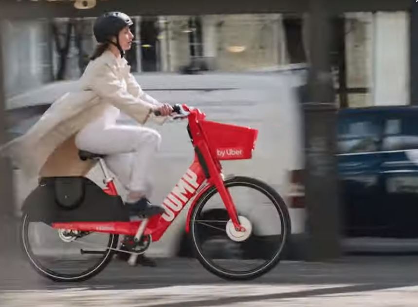 Jump elektrische deelfiets in de stad jump-deelfiets