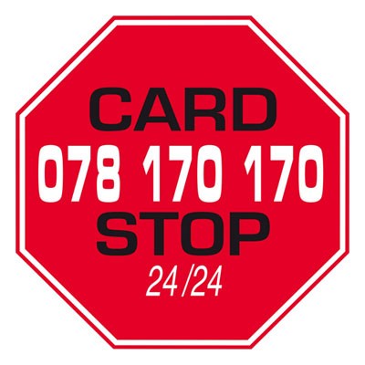 Card Stop: +32 70 344 344 Card Stop 070 344 344